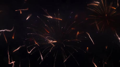 Colorful Fireworks Festival Complex Missile Trajectories