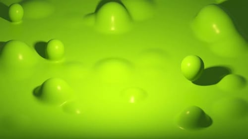 Organic viscous mass is boiling