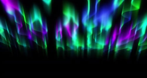 Northern lights. Cosmos background. Aurora animation. Purple and Blue. seamless loop.