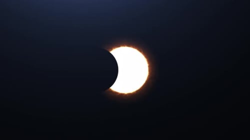 Glowing Sun Eclipse Sci-Fi Transition