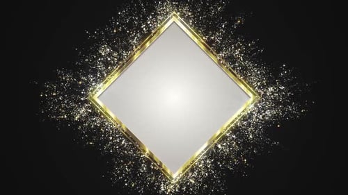 Cadre carré doré de luxe