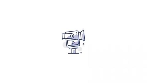 Animated Minimalist Video Camera Icon