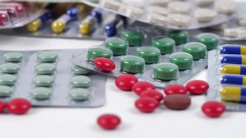 Pills and Capsules Medical Drugs and Pharmaceuticals for Health Treatment