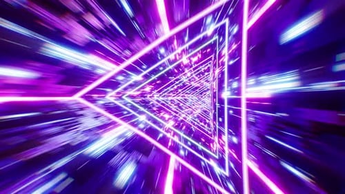 Schneller dreieckiger Sci-Fi-Tunnel-Warp-Übergang