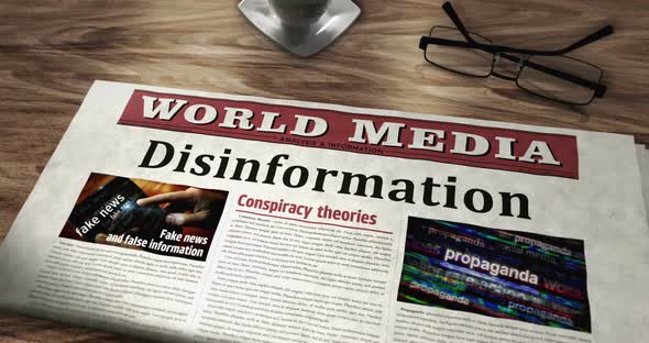 World Media Disinformation Glitch Newspaper Animation, Backgrounds ...