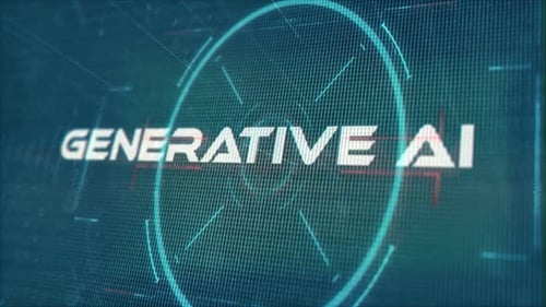 Generative AI Text Reveal in Futuristic HUD Style