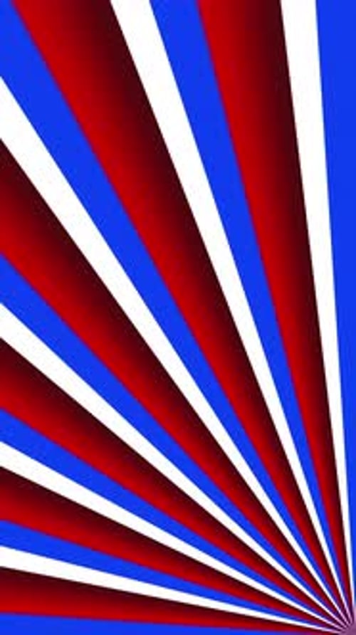 Radiating Red White and Blue Striped Pattern Loop