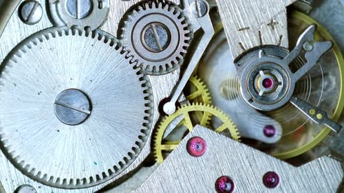 Macro Close Up Clockwork Mechanism