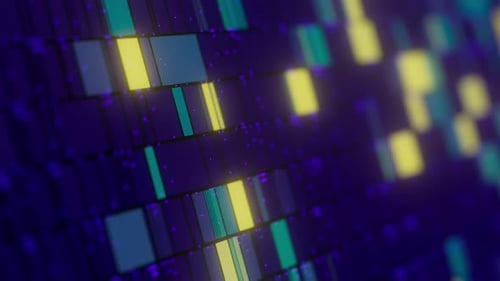 Abstrakte Datensortierung, KI-Algorithmus-Visualisierung, Big Data, verarbeitet durch neuronales Netzwerk, künstlich
