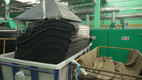 Fabric is Ready for Dyeing at Factory Concept of Industrial Efficiency