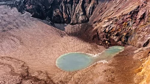 Volcanic Lake Aerial