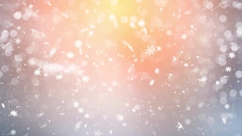 Fond bokeh de Noël avec neige et flocons de neige 36
