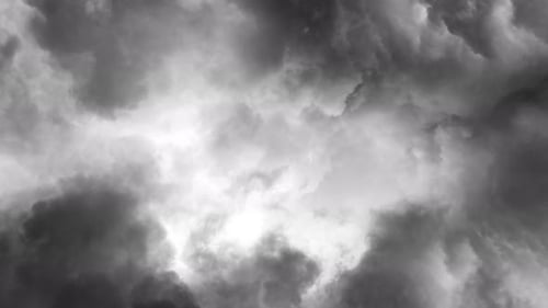 4K Heavy Lightning Storm Background