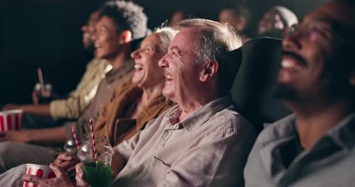 La diversité, les gens et le rire pour la comédie au cinéma pour le plaisir, le plaisir et la blague pour le divertissement