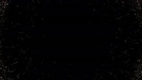 Explosion of golden particles tunnel event Glitter sparkling particles concert dance game music