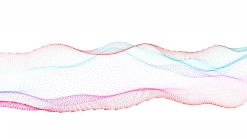 Hintergrund, Farbverlauf, Partikel, Linie, Welle, animierter weißer Hintergrund