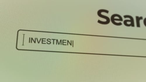 Investment Strategies Tools Technology Search Bar Concept Digital Search Interface