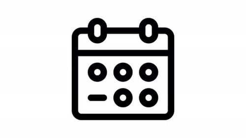 agenda line icon animation