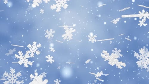 Blauer Weihnachts-Winter-Hintergrund Loop V3