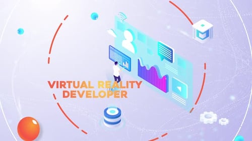 Animated Isometric Virtual Reality Developer Infographic
