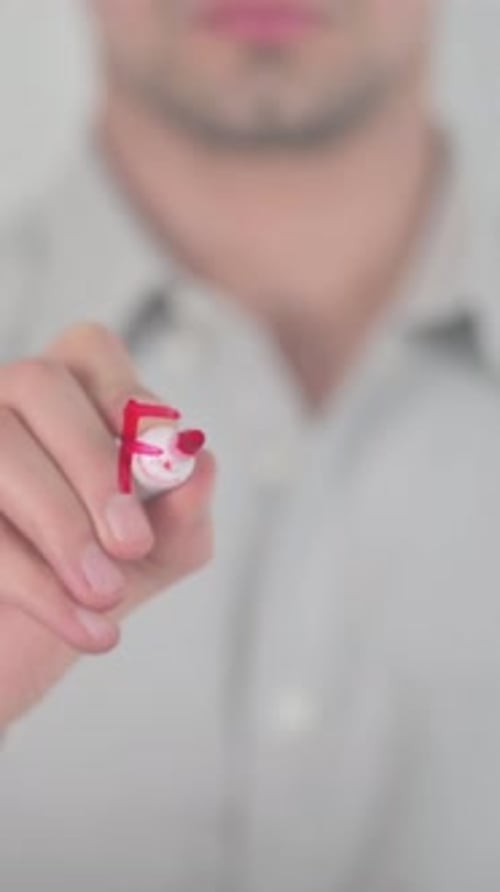 Man Writes Final Sale in Red Marker