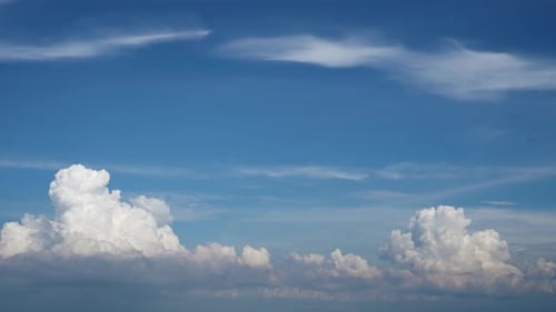 Moving Clouds and blue sky Timelapse