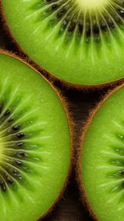 Fresh Kiwi Slice Vertical View