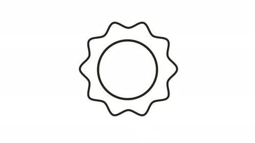 Animation Icon Outline Minimalist Sun