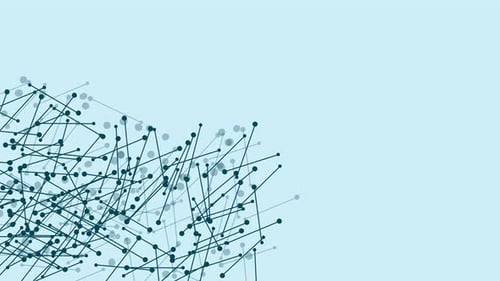 Animación de patrones de fondo de red abstracta futurista: visualización de datos digitales de alta tecnología