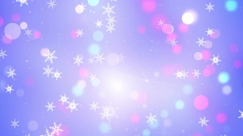 Festive Snowflakes and Bokeh Background Loop for Winter Celebrations