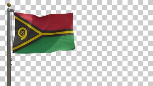 Vanuatu National Flag Waving Loop