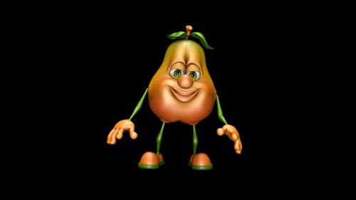 Fun Pear Looped Dance with Alpha Channel and Shadow