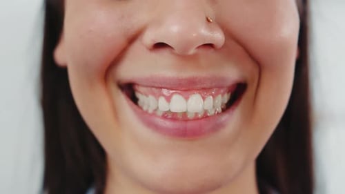 Perfect Woman Teeth Close Up