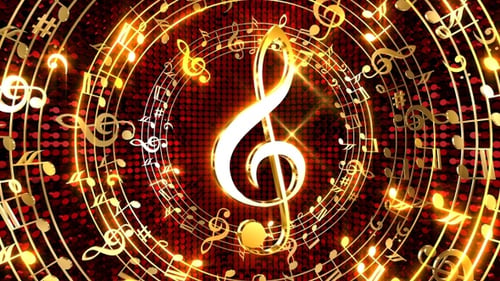 Treble Clef Music Background
