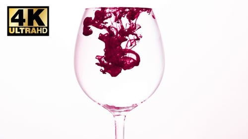 Glass ink drop in water