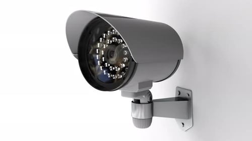 Modern 3D Security Camera Extending Lens Animation