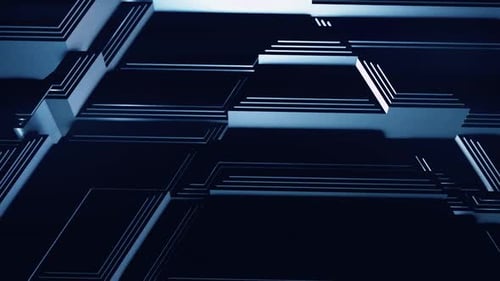 Futuristic Geometric Abstract Lines Motion Background Loop