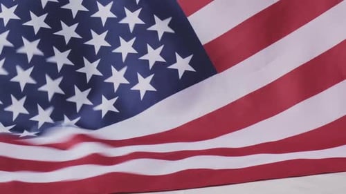 Waving American Flag with Stars and Stripes