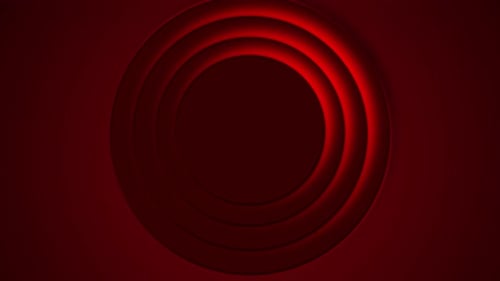 Animated Red Color Circle Glowing Background Animation
