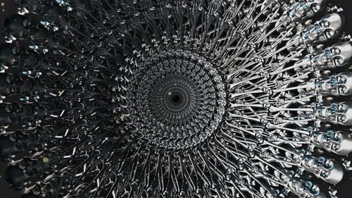 Hypnotic Metallic Skull and Bone Tunnel Loop