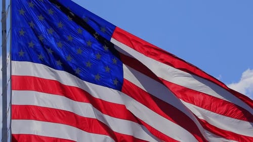 Waving American Flag Stars and Stripes
