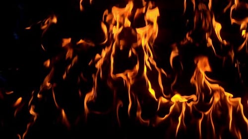 Fire Wall Burning Slow Motion
