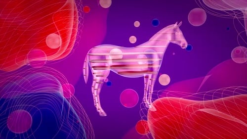 4K Abstract background of a horse concept
