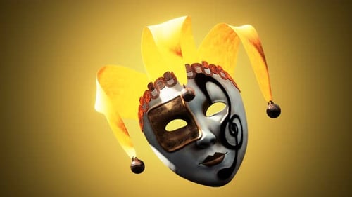 Masques de carnaval vénitien avec or