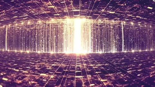 Futuristic Digital Grid Data Flow Background