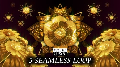 Golden Floral Mandala Pattern Loop for Elegant Celebrations