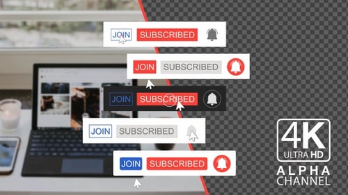 Youtube Button-Paket abonnieren und beitreten