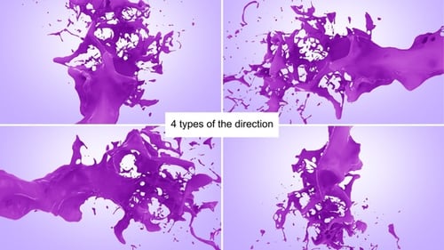 Dynamic Purple Paint Liquid Splash Burst Reveal