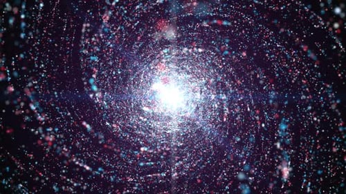 Abstract Swirling Particle Vortex Loop Background Animation