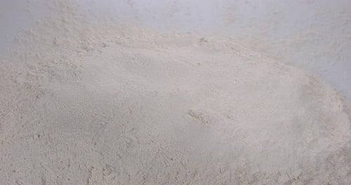 Bread Falling in Flour, Slow Motion 4K